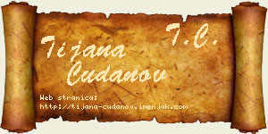Tijana Čudanov vizit kartica